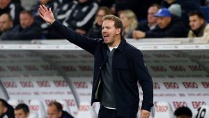 FILE PHOTO: Soccer Football - FIFA World Cup - UEFA Qualifiers - Group A - Germany v Luxembourg - Rhein-Neckar-Arena, Sinsheim, Germany - October 10, 2025 Germany coach Julian Nagelsmann