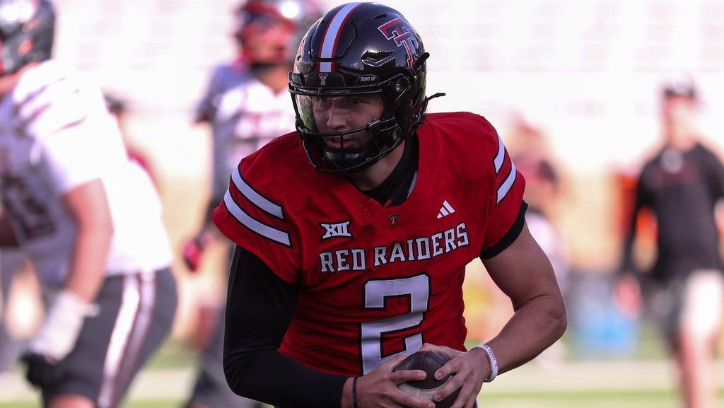 Texas Tech's Brendan Sorsby runs with the ball during the spring football game, Friday, April 17, 2026, at Jones AT&T Stadium.