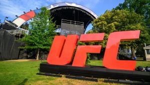 Jun 11, 2026; Washington, D.C., USA; The UFC octagon ”The Claw” on the White House South Lawn during a press tour for the UFC Freedom 250 at White House. Mandatory Credit: Per Haljestam-Imagn Images