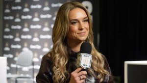 Jan 17, 2026; Miami, Florida, USA; ESPN reporter Molly McGrath during media day for the 2025 College Football Playoff National Championship at Miami Beach Convention Center. Mandatory Credit: Kirby Lee-Imagn Images