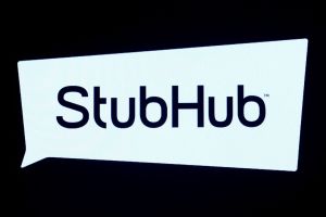 FILE PHOTO: The company logo for Ticket reseller StubHub, is displayed on a screen during the IPO at the New York Stock Exchange (NYSE) in New York City, U.S., September 17, 2025.