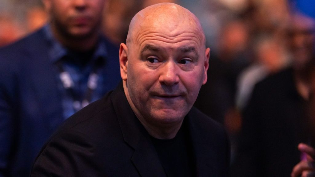 Jul 11, 2026; Las Vegas, Nevada, USA; UFC president Dana White during UFC 329 at T-Mobile Arena. Mandatory Credit: Mark J. Rebilas-Imagn Images