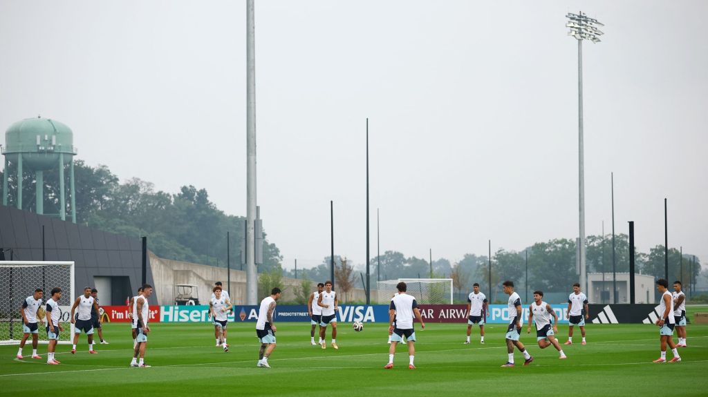 Soccer Football - FIFA World Cup 2026 - Final - Argentina Training - Red Bulls Academy, Morristown, New Jersey, U.S. - July 18, 2026 Argentina players during training