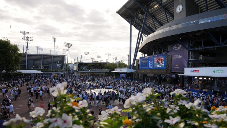 Tennis - U.S. Open - Flushing Meadows, New York, United States - September 5, 2026 General view of fans outside Arthur Ashe stadium